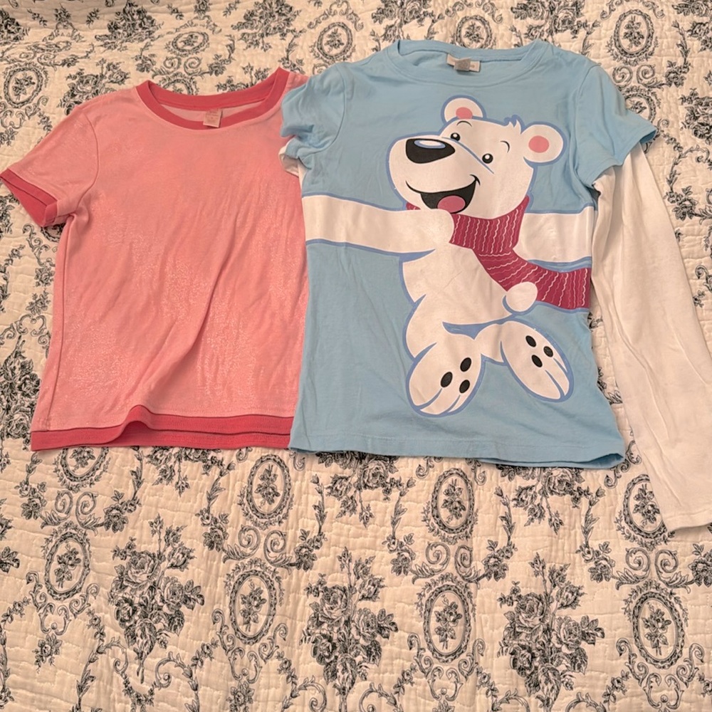 Lot of 2 Girls Tee Shirts